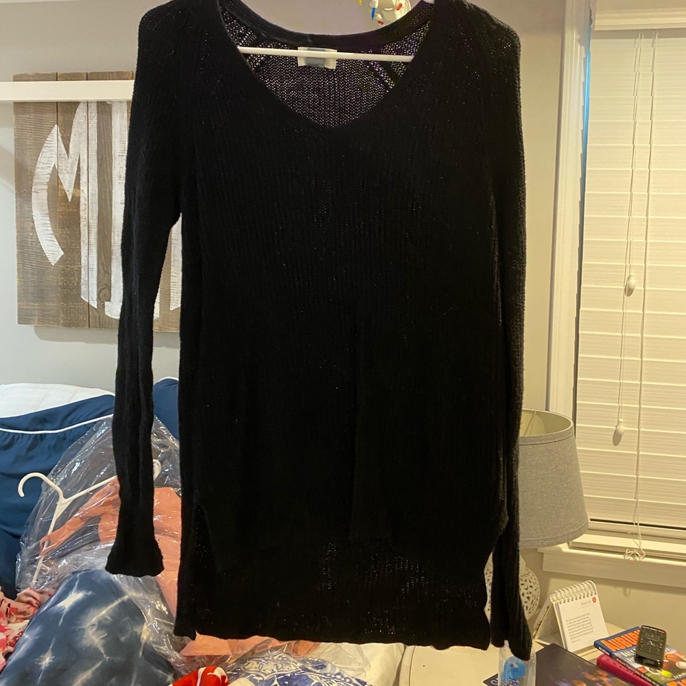 black sweater
